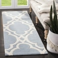 thumbnail image 1 of SAFAVIEH Chatham Karina Geometric Wool Runner Rug, Blue/Ivory, 2'3" x 7', 1 of 8