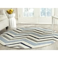 thumbnail image 1 of SAFAVIEH Chatham Wilfred Geometric Wool Area Rug, Ivory/Dark Gray, 3' x 3' Round, 1 of 10