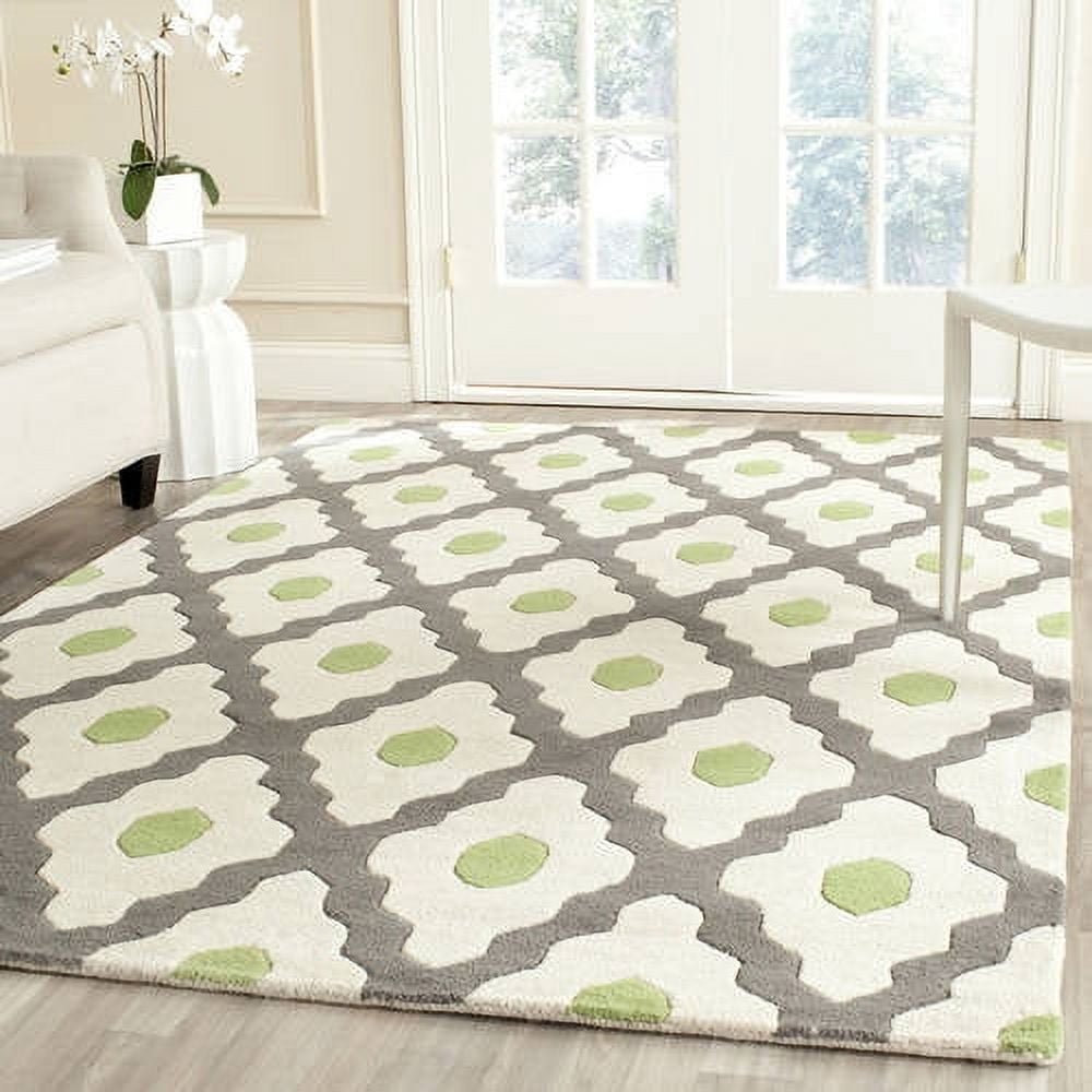 Hand-Tufted Elegance Gray Wool 6' x 9' Area Rug