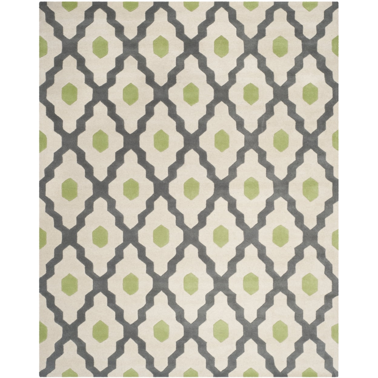 Handmade Multicolor Tufted Wool Area Rug 5' x 8'