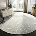 thumbnail image 1 of SAFAVIEH Chatham Xanthia Geometric Wool Area Rug, Gray/Ivory, 7' x 7' Round, 1 of 10