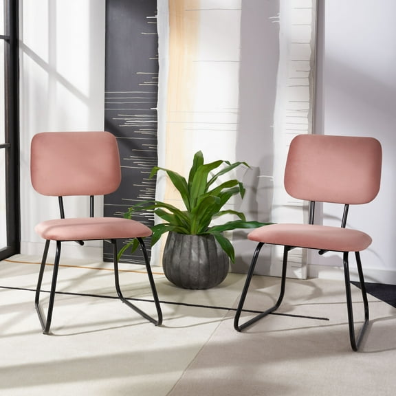 SAFAVIEH Chavelle Modern Accent Side Chair, Dusty Rose, Set of 2