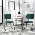 thumbnail image 1 of SAFAVIEH Chavelle Modern Accent Side Chair, Malachite Green, Set of 2, 1 of 7