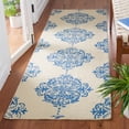 thumbnail image 1 of Safavieh Chelsea Abagail Geometric Runner Rug, Ivory/Blue, 2'6" x 12', 1 of 10