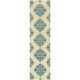 thumbnail image 1 of SAFAVIEH Chelsea Abagail Damask Wool Runner Rug, Ivory/Blue, 2'6" x 14', 1 of 10