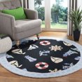 thumbnail image 1 of Safavieh Chelsea Agatha Geometric Area Rug, Black, 7'6" x 9'6" Oval, 1 of 8