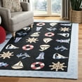 thumbnail image 1 of SAFAVIEH Chelsea Agatha Sea Lovers Wool Area Rug, Black, 8' x 8' Round, 1 of 9