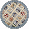 thumbnail image 1 of SAFAVIEH Chelsea Agatha Sea Lovers Wool Area Rug, Ivory, 5'6" x 5'6" Round, 1 of 10