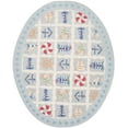 thumbnail image 1 of SAFAVIEH Chelsea Agatha Sea Lovers Wool Area Rug, Ivory, 7'6" x 9'6" Oval, 1 of 4