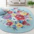 thumbnail image 1 of Safavieh Chelsea Ainsley Floral Area Rug, Blue/Rose, 3' x 5' Oval, 1 of 11