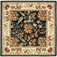 thumbnail image 1 of SAFAVIEH Chelsea Alaia Floral Wool Area Rug, Black, 8' x 8' Square, 1 of 8