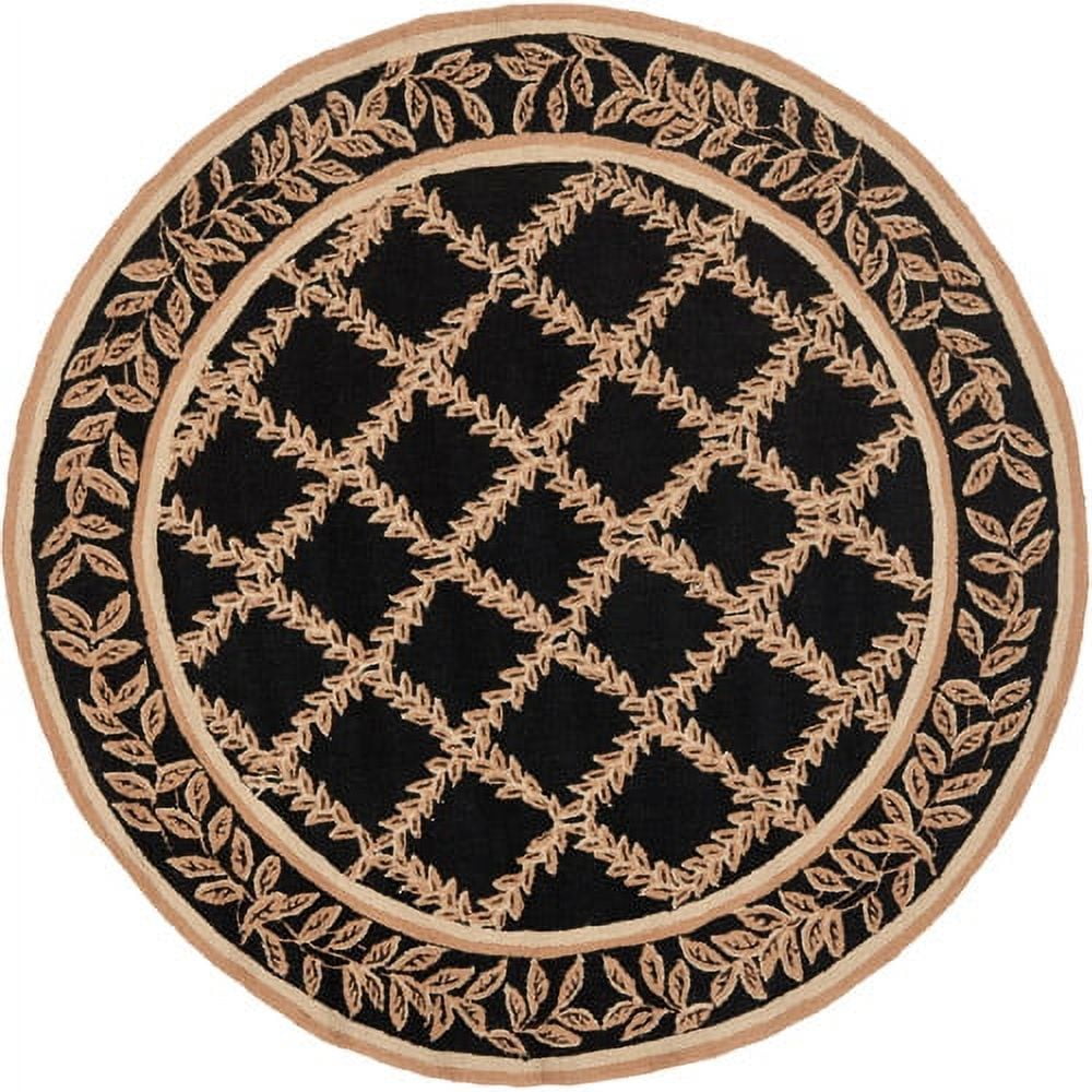 Geometric Border Rug SAFAVIEH Chelsea Alecia Geometric Borders Wool Area Rug, Black/Gold, 3 ...
