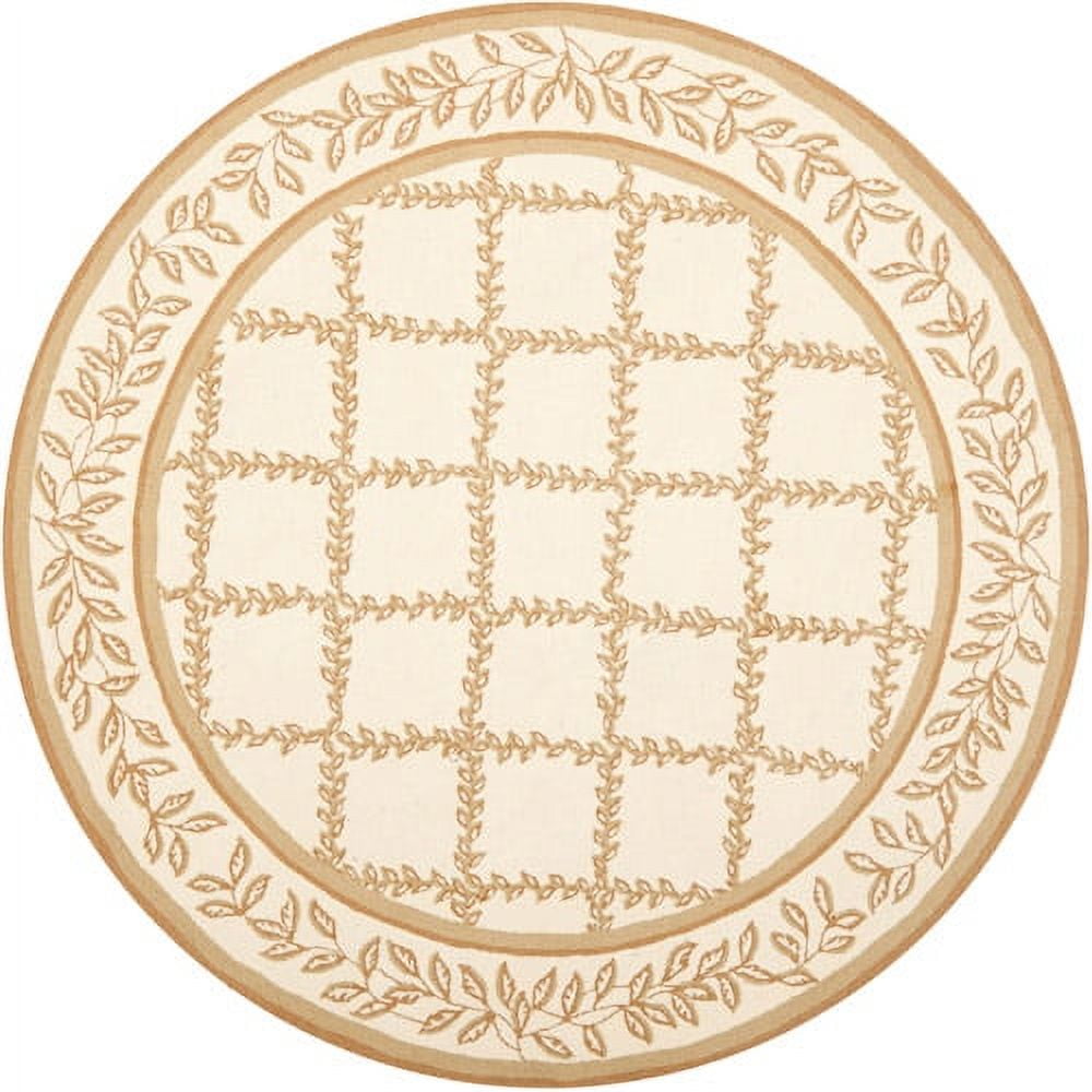 SAFAVIEH Chelsea Alecia Geometric Borders Wool Area Rug, Ivory/Camel, 2 ...