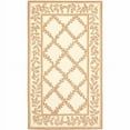 thumbnail image 1 of SAFAVIEH Chelsea Alecia Geometric Borders Wool Area Rug, Ivory/Camel, 2'9" x 4'9", 1 of 10
