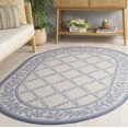 thumbnail image 1 of Safavieh Chelsea Alecia Geometric Area Rug, Ivory/Light Blue, 7'6" x 9'6" Oval, 1 of 11