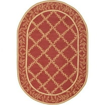 SAFAVIEH Chelsea Alecia Geometric Borders Wool Area Rug, Rust/Gold, 7'9" x 9'9"