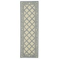 thumbnail image 1 of SAFAVIEH Chelsea Alecia Geometric Borders Wool Runner Rug, Ivory/Light Blue, 2'6" x 10', 1 of 9