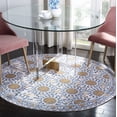 thumbnail image 1 of Safavieh Chelsea Alondra Bordered Wool Area Rug, Ivory/Blue, 5'6" x 5'6" Round, 1 of 12