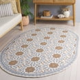 thumbnail image 1 of Safavieh Chelsea Alondra Bordered Wool Area Rug, Ivory/Blue, 7'6" x 9'6" Oval, 1 of 13
