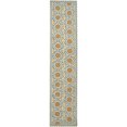 thumbnail image 1 of SAFAVIEH Chelsea Alondra Geometric Borders Wool Runner Rug, Ivory/Blue, 2'6" x 12', 1 of 10