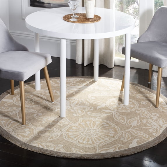 Safavieh Chelsea Amaia Bordered Area Rug, Light Brown, 8' x 8' Round
