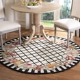thumbnail image 1 of Safavieh Chelsea Anabella Bordered Area Rug, Ivory/Black, 8' x 8' Round, 1 of 12