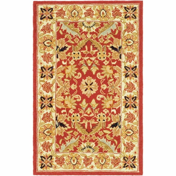 SAFAVIEH Chelsea Anita Traditional Wool Area Rug, Red/Ivory, 2'6" x 4'