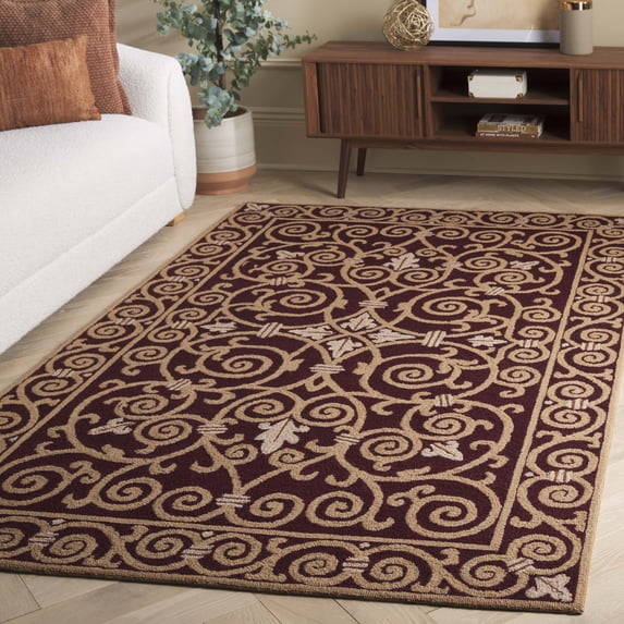Safavieh Chelsea Aragon Oriental Wool Area Rug, Burgundy, 6' x 9'