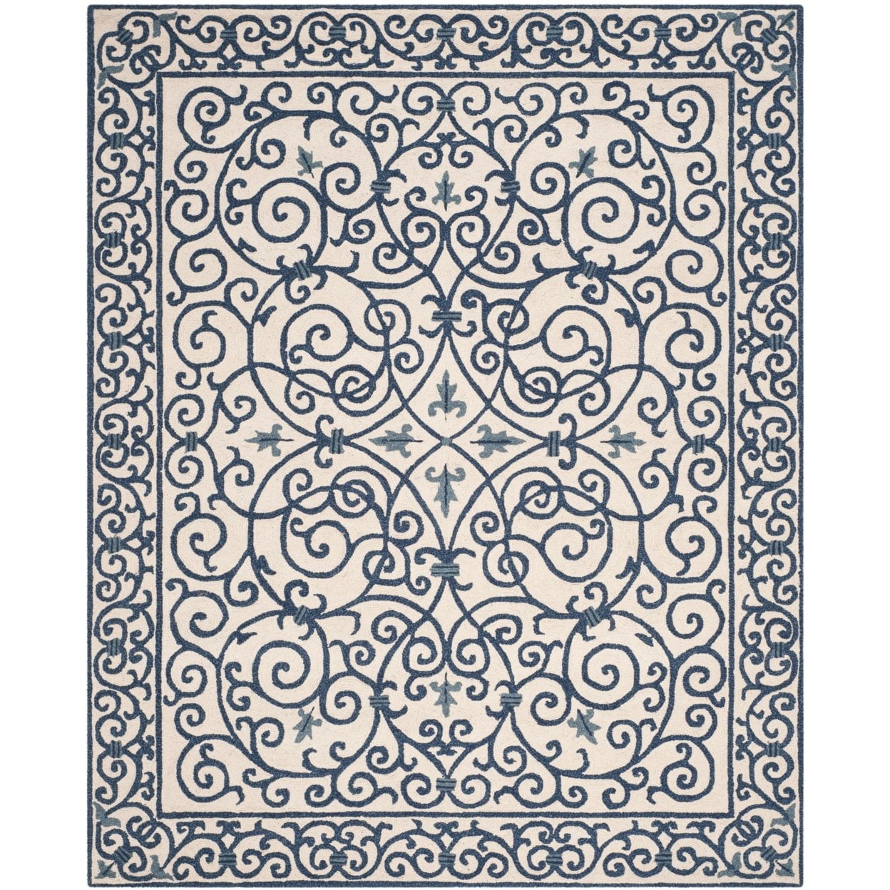 Handmade Ivory Wool Rectangular Area Rug, 2'6" x 4'