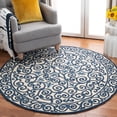 thumbnail image 1 of Safavieh Chelsea Aragon Oriental Wool Area Rug, Ivory/Dark Blue, 7'6" x 9'6" Oval, 1 of 12