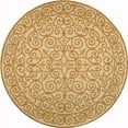 thumbnail image 1 of SAFAVIEH Chelsea Aragon Geometric Borders Wool Area Rug, Ivory/Gold, 7'9" x 9'9", 1 of 11