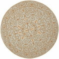 thumbnail image 1 of SAFAVIEH Chelsea Aragon Geometric Borders Wool Area Rug, Light Blue, 8' x 8' Round, 1 of 11