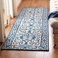 thumbnail image 1 of Safavieh Chelsea Aragon Oriental Wool Runner Rug, Ivory/Dark Blue, 2'6" x 6', 1 of 11