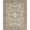 thumbnail image 1 of SAFAVIEH Chelsea Aragon Geometric Borders Wool Runner Rug, Ivory/Dark Brown, 2'6" x 6', 1 of 11