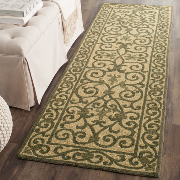 Safavieh Chelsea Aragon Oriental Wool Runner Rug, Yellow/Light Green, 2'6" x 10'