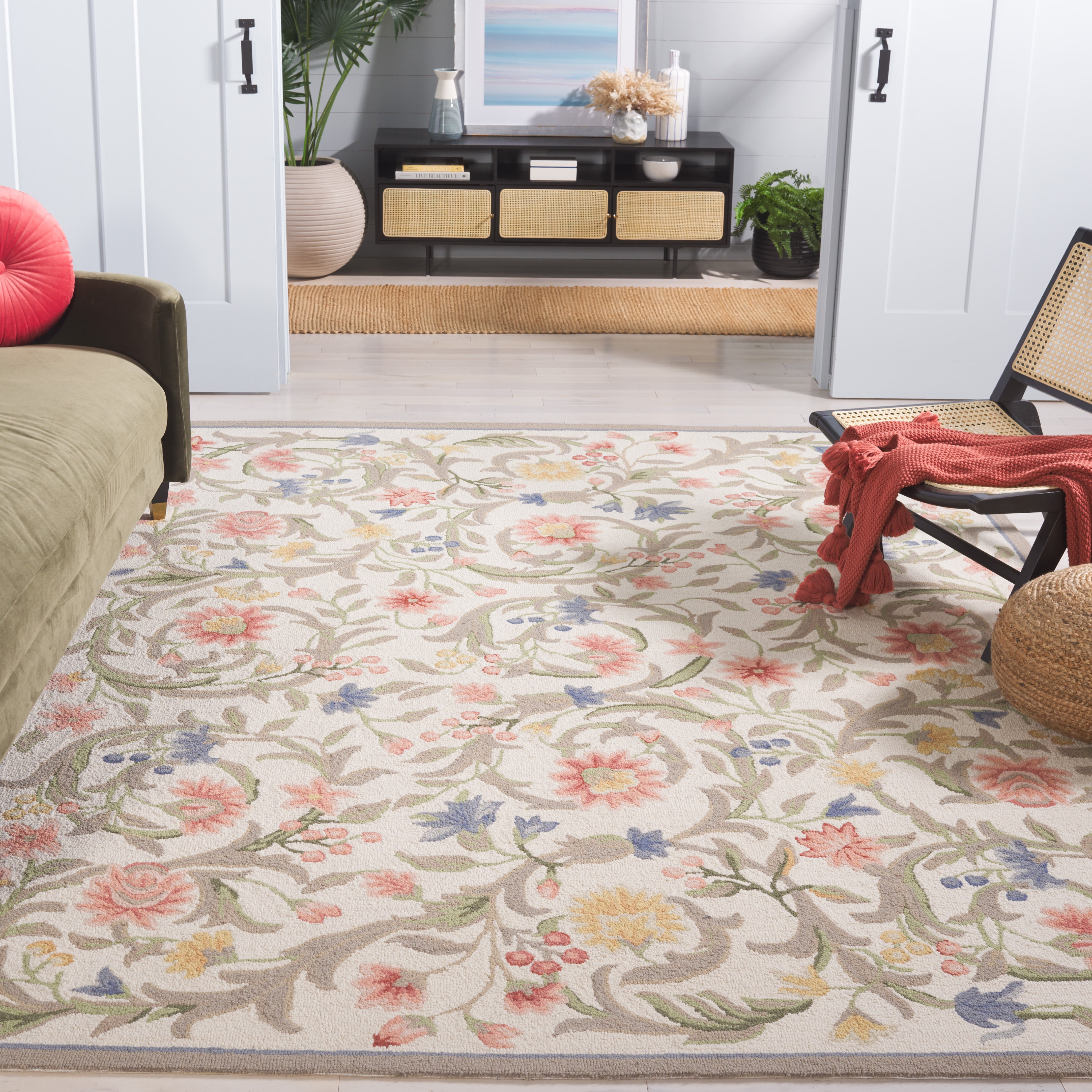 Safavieh Chelsea Baxter Bordered Wool Area Rug, Ivory, 11' x 15'