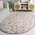 thumbnail image 1 of Safavieh Chelsea Baxter Bordered Wool Area Rug, Ivory, 7'6" x 9'6" Oval, 1 of 14