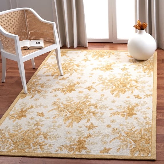 Safavieh Chelsea Benedict Bordered Area Rug, Ivory/Gold, 6' x 9'