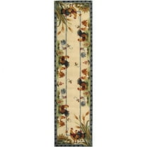 SAFAVIEH Chelsea Benedict Floral Wool Runner Rug, Ivory/Gold, 2'6" x 10'