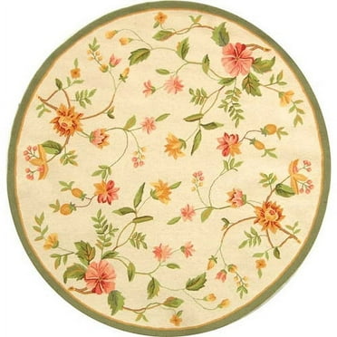 SAFAVIEH Chelsea Beryl Floral Wool Area Rug, Ivory, 1'8" x 2'6"