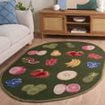 thumbnail image 1 of Safavieh Chelsea Brittania Bordered Area Rug, Hunter Green, 4'6" x 6'6" Oval, 1 of 13