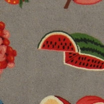 SAFAVIEH Chelsea Brittania Fruit Lovers Wool Runner Rug, Stone, 2'6" x 6'