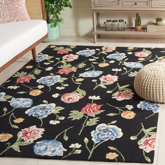 Safavieh Chelsea Cami Floral Area Rug, Black/Red, 8' x 10'