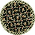thumbnail image 1 of SAFAVIEH Chelsea Candelario Floral Wool Area Rug, Black/Ivory, 8' x 8' Round, 1 of 8