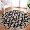 thumbnail image 1 of Safavieh Chelsea Candelario Bordered Area Rug, Black/Ivory, 8' x 8' Round, 1 of 11