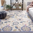 thumbnail image 1 of Safavieh Chelsea Cleto Bordered Area Rug, Ivory/Blue, 5'3" x 8'3", 1 of 12