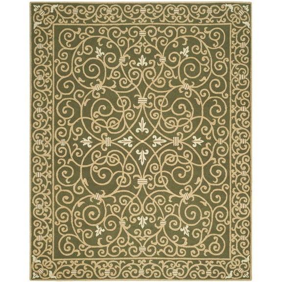 SAFAVIEH Chelsea Collection HK211B Hand-hooked Black Rug