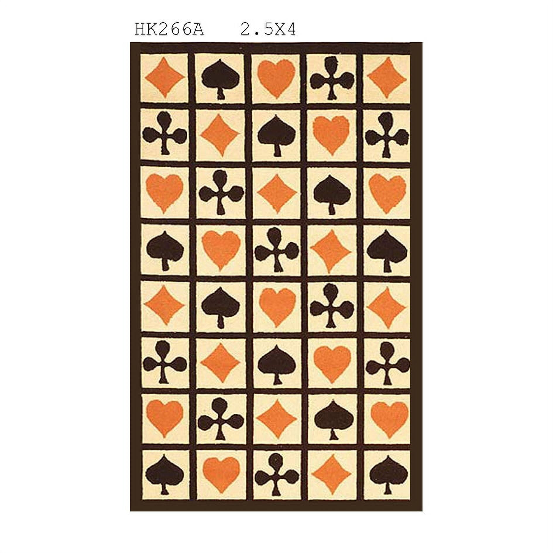 Ivory and Orange Wool Cotton Handmade Oriental Rug
