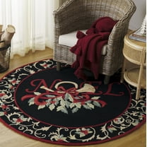 Safavieh Chelsea Festive Bordered Area Rug, Black, 6' x 6' Round