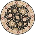 thumbnail image 1 of SAFAVIEH Chelsea Dashiell Floral Bordered Wool Area Rug, Black/Beige, 5'6" x 5'6" Round, 1 of 4